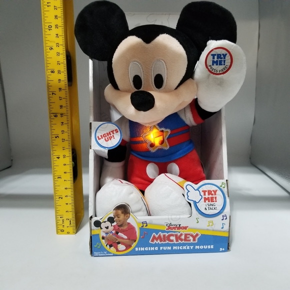 Disney Junior Singing Mickey Mouse Sings Lights Phrases Talking Doll Plush Toy - Picture 2 of 11